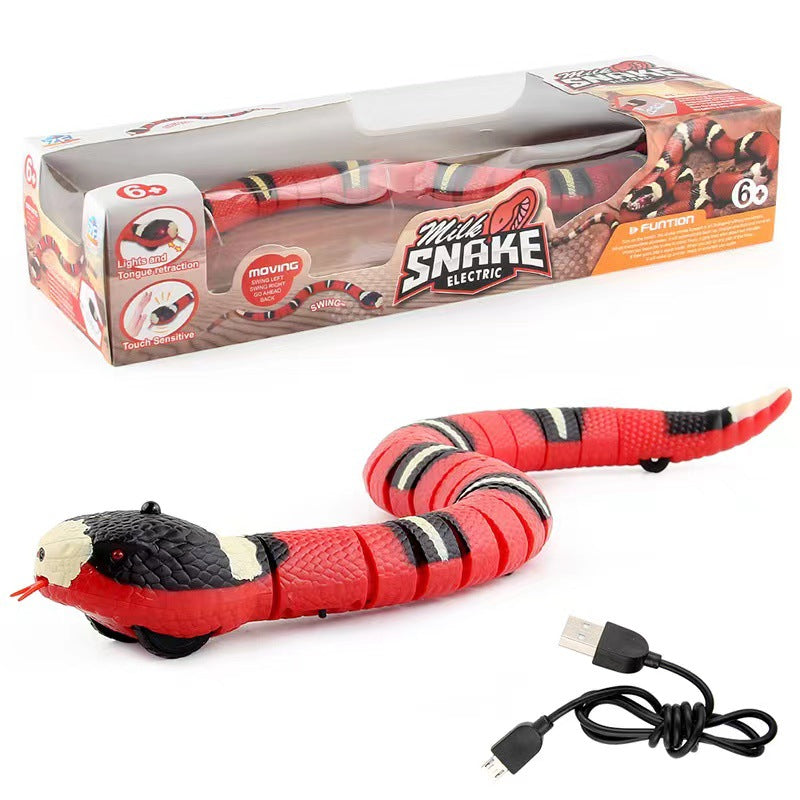 USB Rechargeable Interactive Cat Toy with Smart Sensing, an Automatic Electronic Snake for Kittens' Indoor Play. - Korvel