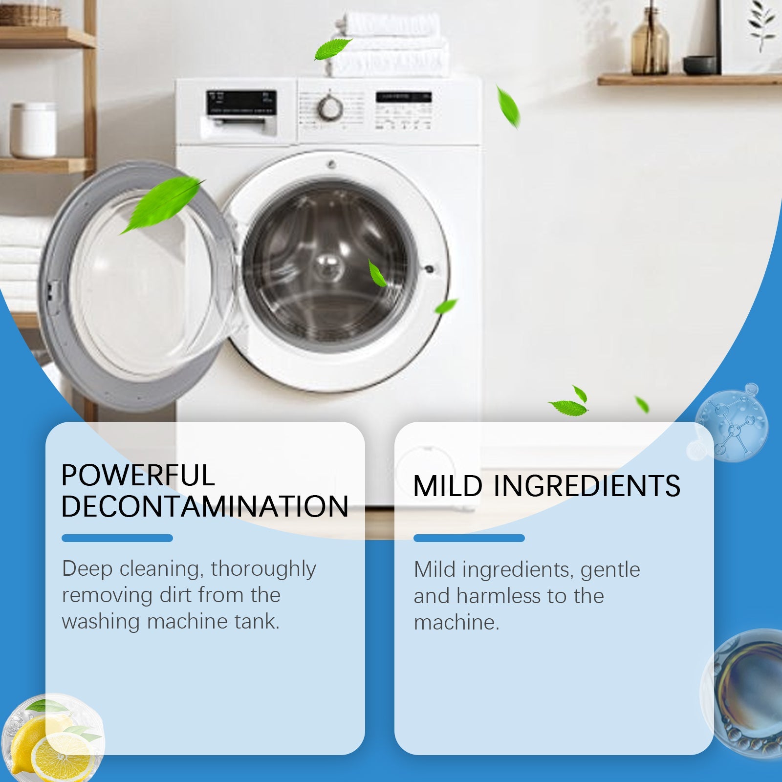 Washing Machine Decontaminator Cleaning Powder To Remove Dirt Odor Laundry Sink Household Clean Fresh And Effective - Korvel