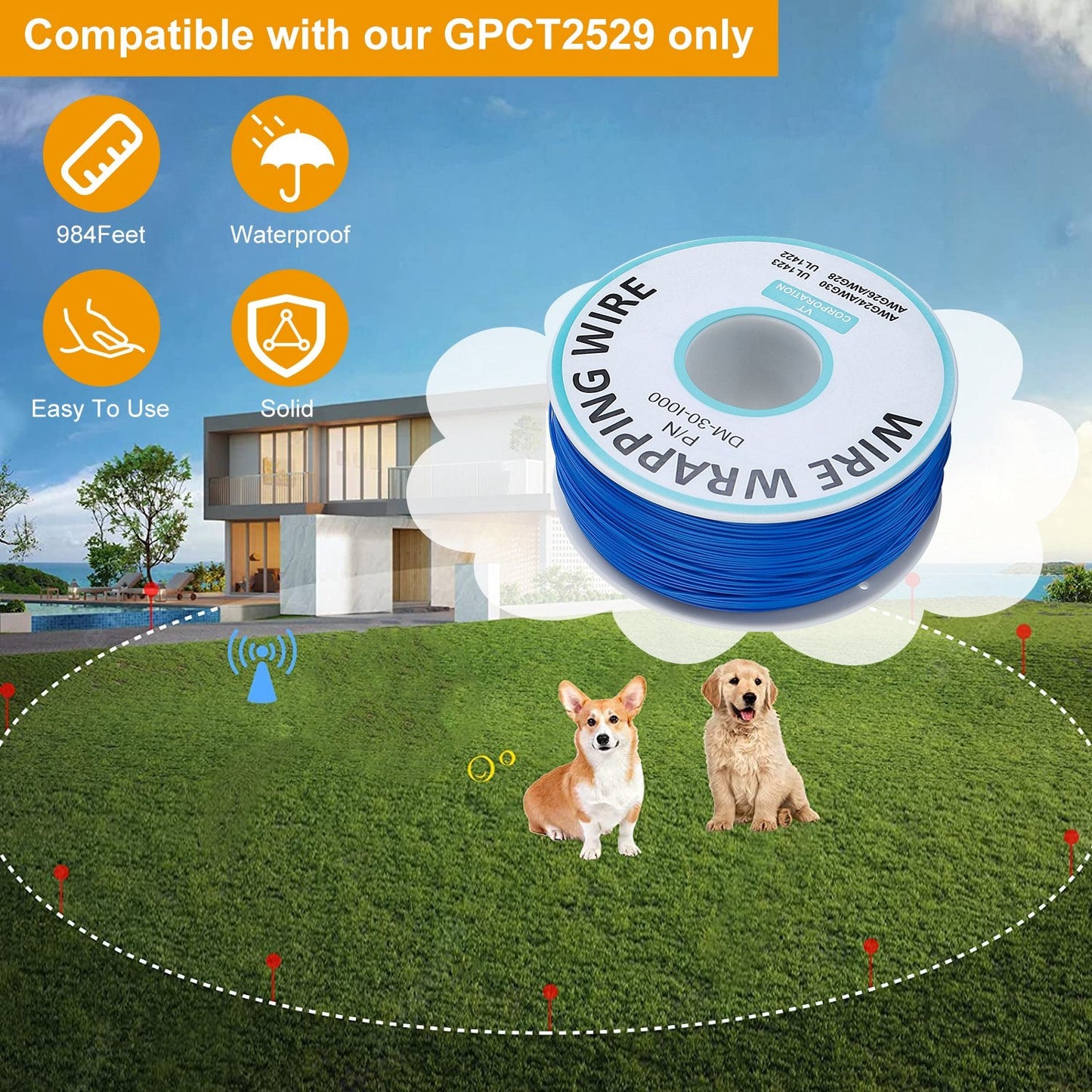 GBruno 984 Feet Dog Fence Wire for Safe Containment