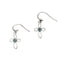 Natural Sapphire Cross Earrings in 10KT White Gold