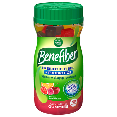 Bonbons gélifiés prébiotiques et probiotiques Benefiber - Saveur fruitée - 50 ct