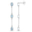 2.16 Carat Genuine Blue Topaz Sterling Silver Earrings