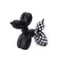 New black and white plaid balloon dog ornaments creative TV cabinet wine cabinet living room porch resin crafts - Korvel