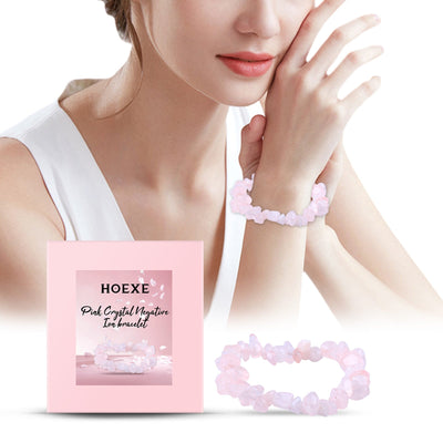 Powder Crystal Bracelet Hand Decoration Clothing Accessories Pink Beads Personality Trend Match - Korvel