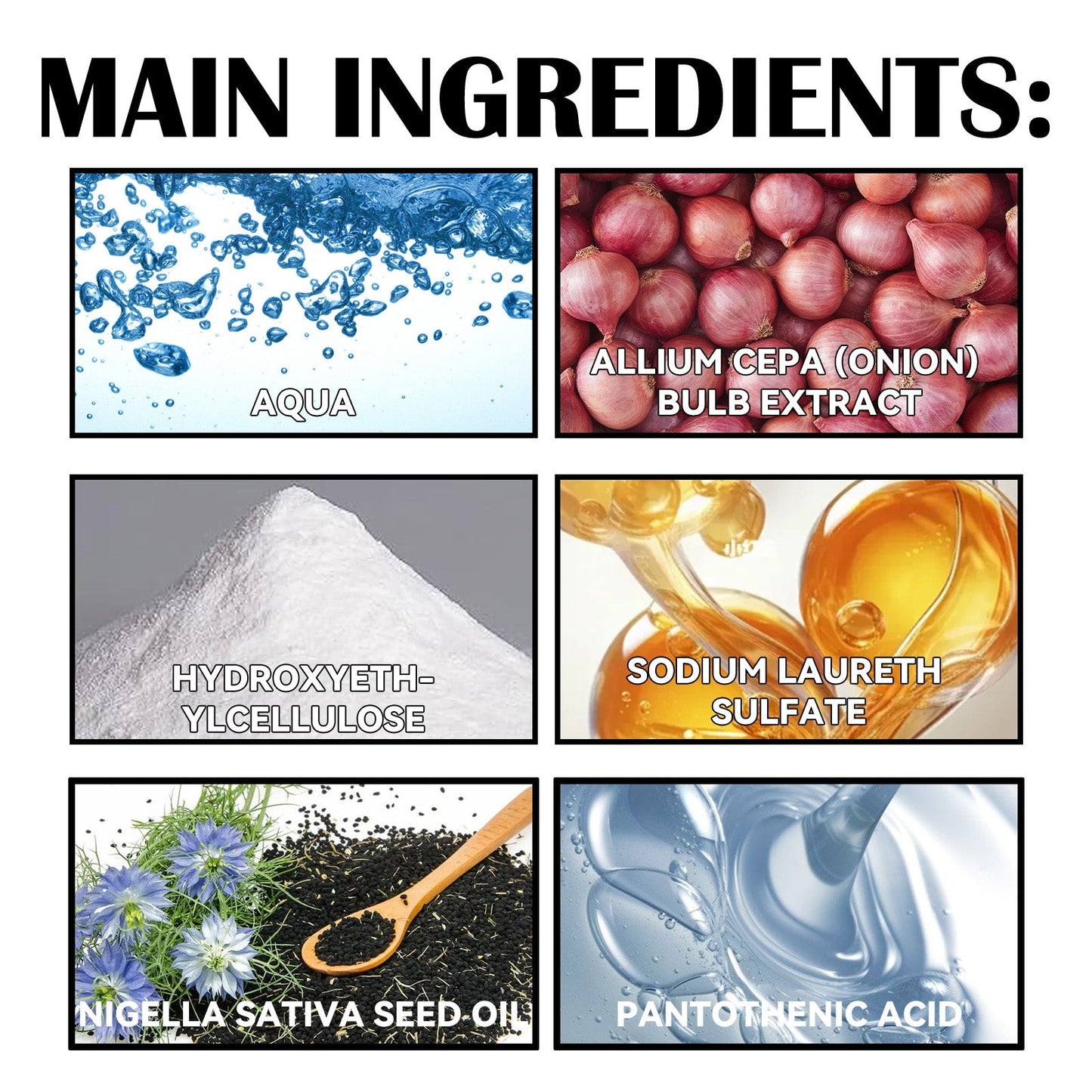 Red Onion Black Seed Oil Shampoo, Clean Scalp Easy Anti-Dandruff Smooth Hair Oil Control Shampoo - Korvel