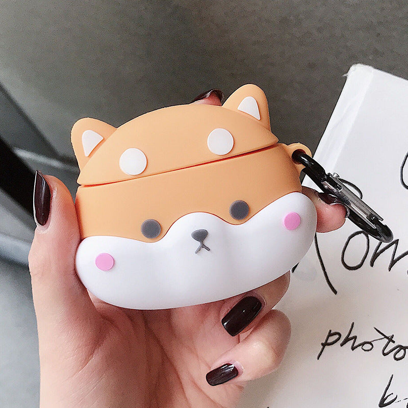 AirPods 5th generation silicone wireless Bluetooth earphone protective case suitable for Apple Pro 2nd generation cute box - Korvel