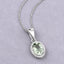 Pendentif en or blanc 14K avec tourmaline verte de 1,27 carat et diamants