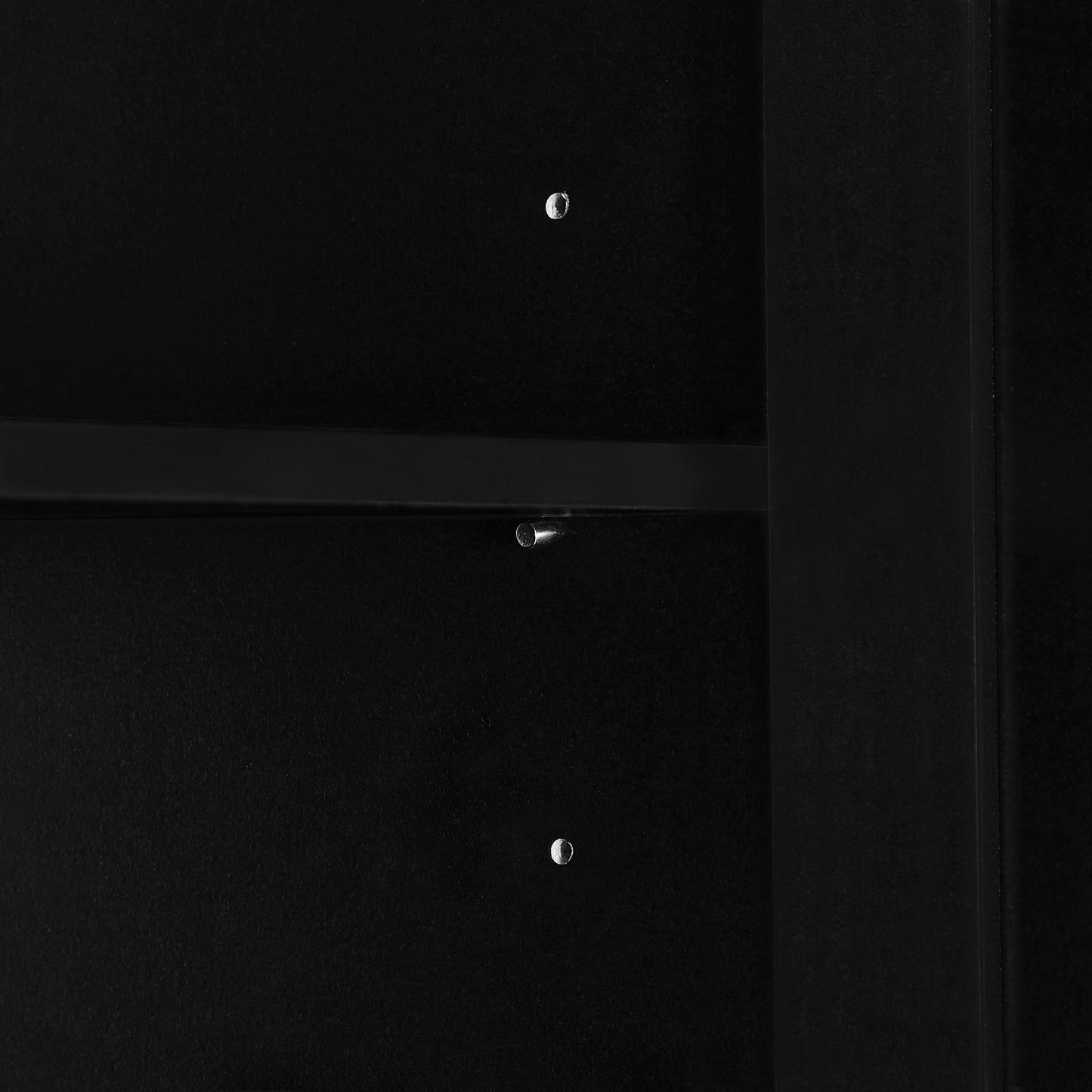 Storage Cabinet with Two Doors for Bathroom, Office, Adjustable Shelf, MDF Board, Black - Korvel