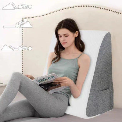 Triangle sponge cushion, headboard pillow, elderly care sofa backrest cushion, waist protection, half lying, half lying, sloping pillow - Korvel