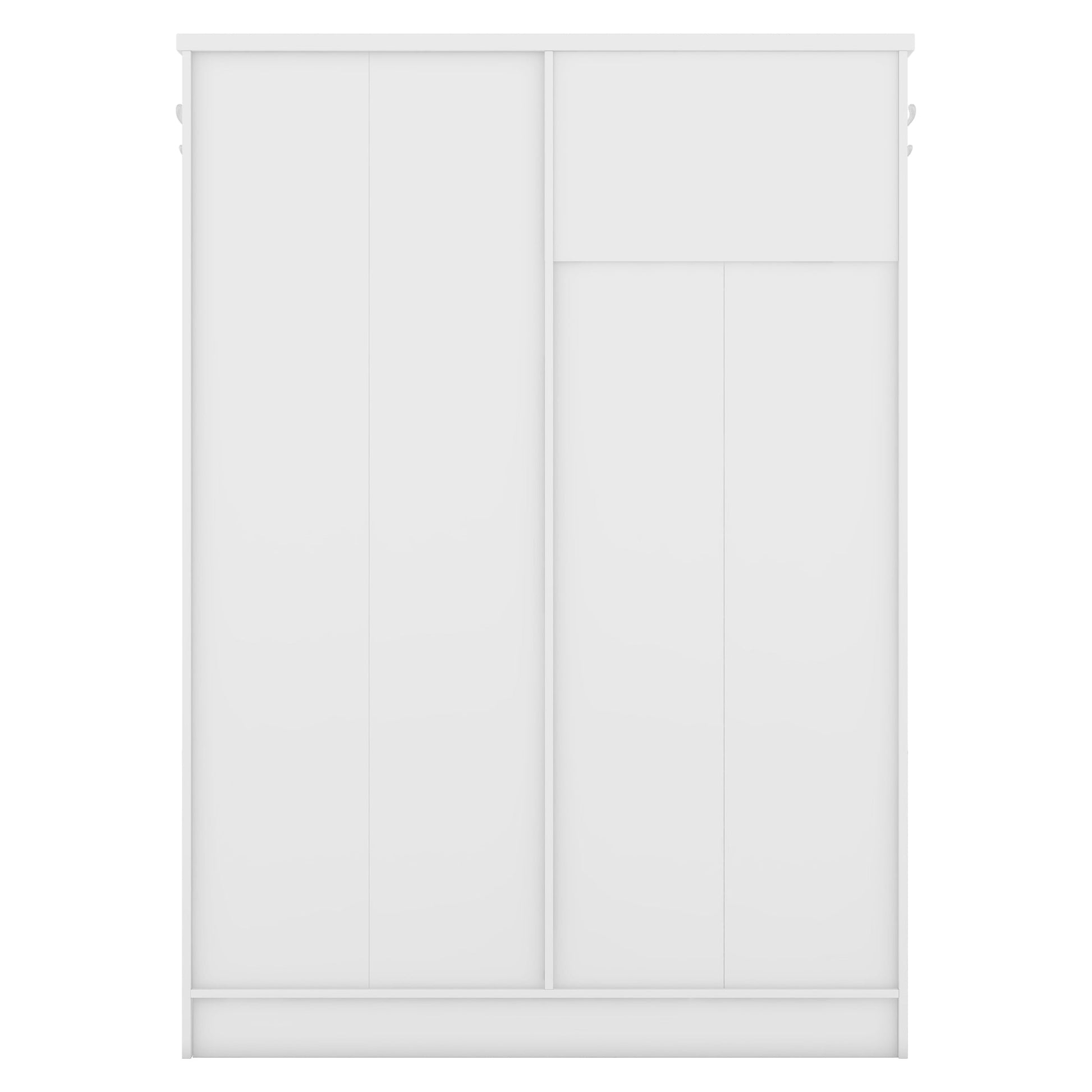 Multi-functional Hall Tree with Storage Shelves Drawers Cabinet Elegant Hallway Shoe Cabinet with Bench Modern Coat Rack White - Korvel