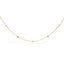 Collar de estación de esmeralda y diamante de oro amarillo de 14K - 18 pulgadas