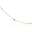 Collar de estación de esmeralda y diamante de oro amarillo de 14K - 18 pulgadas