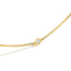 Collar de estación de esmeralda y diamante de oro amarillo de 14K - 18 pulgadas