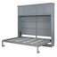 Full Size Murphy Bed Wall Bed with Top Cabinets,Gray - Korvel