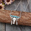 Artificial Turquoise Cow Shape Necklace - Korvel