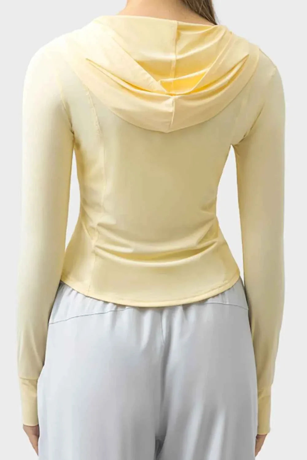 Millennia Pocketed Zip Up Hooded Activewear Hoodie