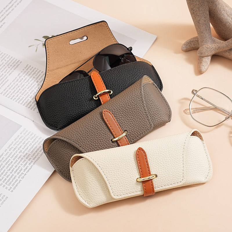 Étui de protection portable rétro exquis pour lunettes de soleil