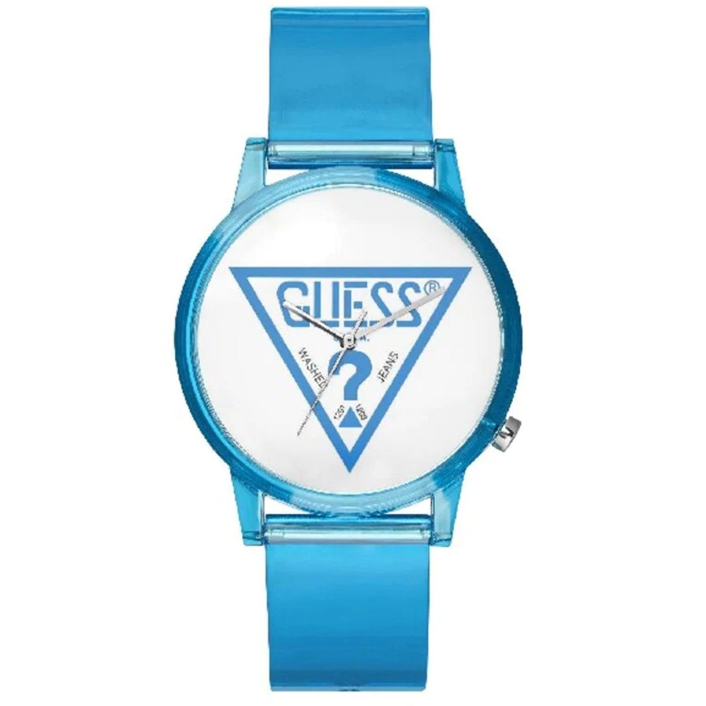 Reloj Clásico para Mujer Guess con Correa de Goma Azul
