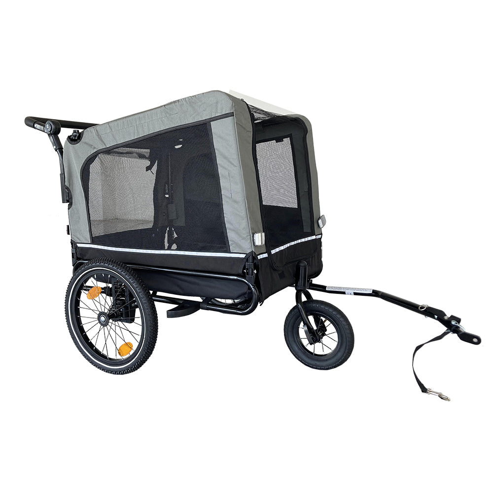 Outdoor Heavy Duty Foldable Utility Pet Stroller Dog Carriers Bicycle Trailer - Korvel