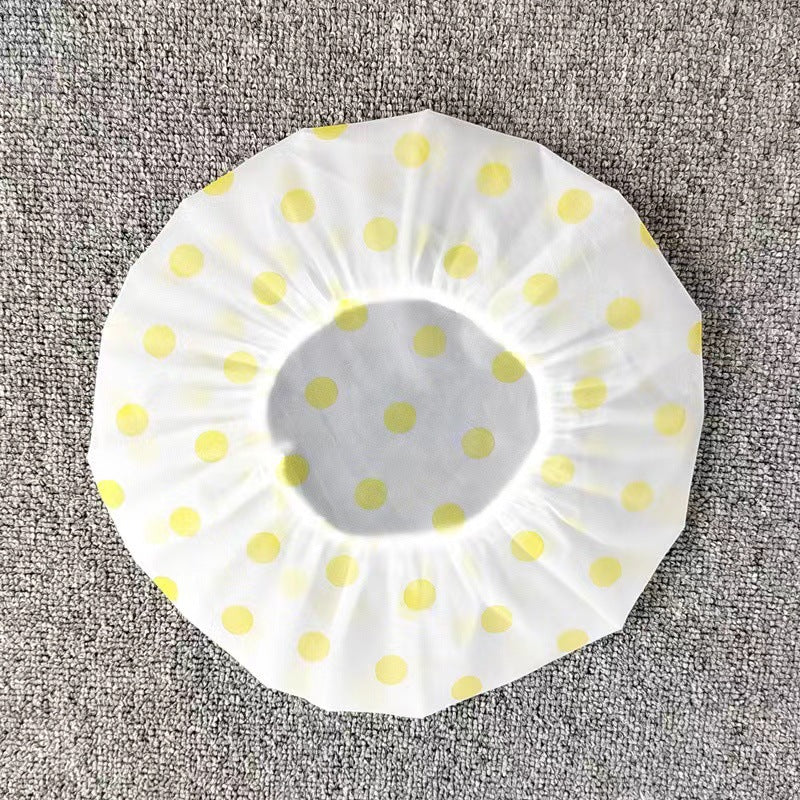 Premium Waterproof Polka Dot Shower Cap
