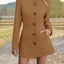 Manteau Femme Casual à Col Montant Automne Hiver