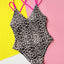 Leopard Plunge Spaghetti Strap One-Piece Swimwear - Korvel