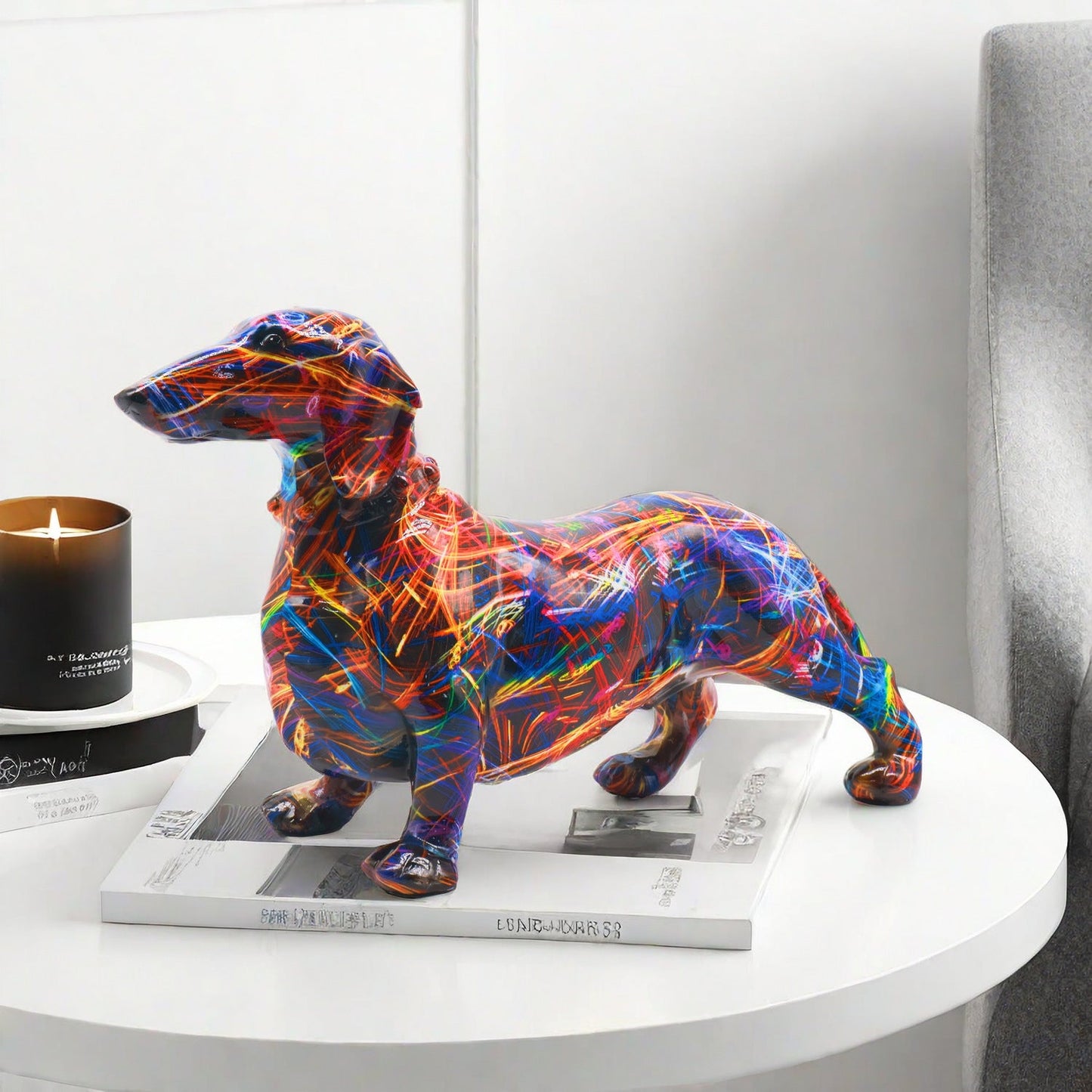 Modern minimalist sausage dog ornaments, creative home wine cabinet decorations, office desktop decorations, handicrafts - Korvel