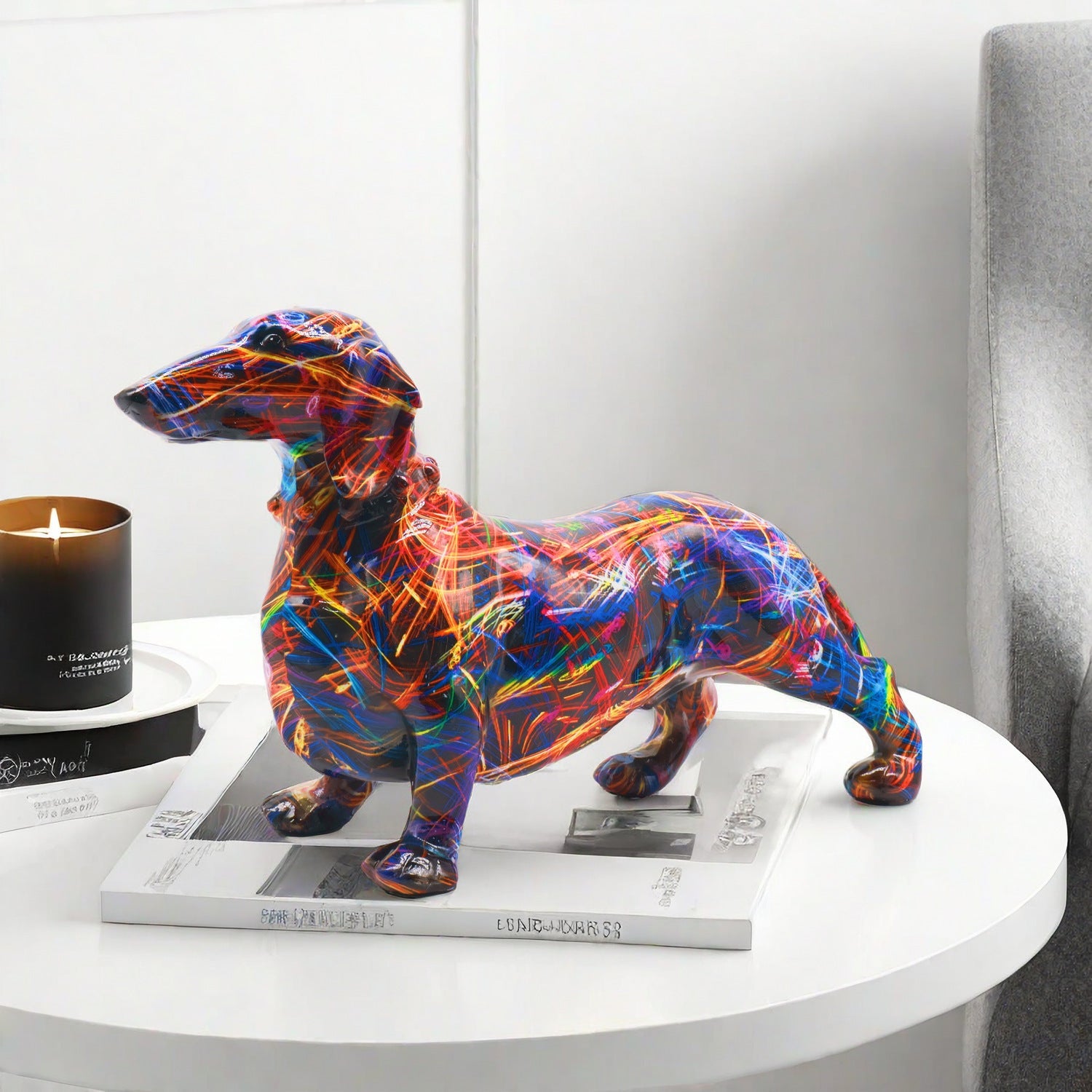 Modern minimalist sausage dog ornaments, creative home wine cabinet decorations, office desktop decorations, handicrafts - Korvel