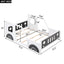 Full Size Classic Car-Shaped Platform Bed with Wheels White - Korvel