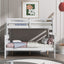 Wood Twin over Full Bunk Bed with Ladder White - Korvel