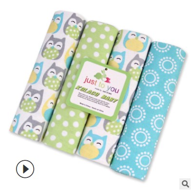 4Pcs/Lot Baby Blankets Newborn Muslin Diapers 100% Cotton Baby Swaddle Blanket for Newborns Photography Kids Muslin Swaddle Wrap - Korvel