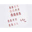 Almond Slant Gold Line Lotus Pink Fake Nails Artificial Professional Material art False Nail Supplies For Professionals - Korvel