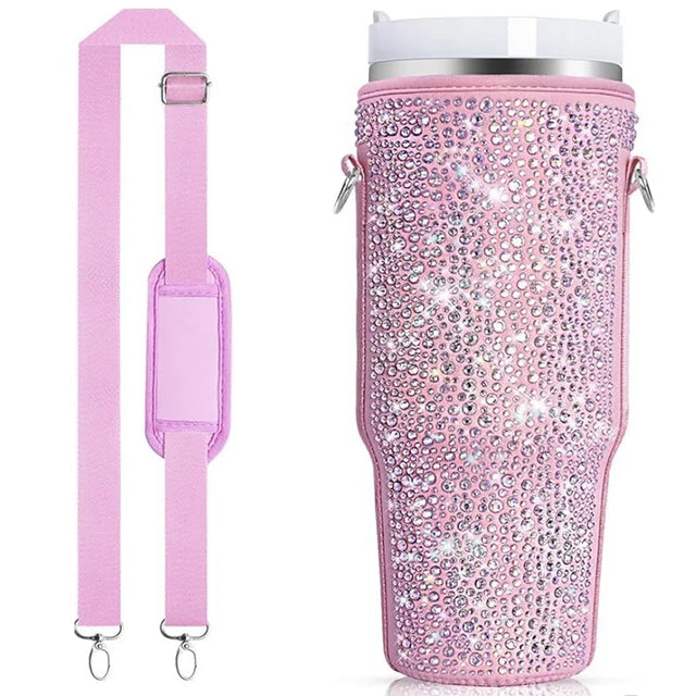 Diamond Mug Sleeves For  Portable Water Kettle Carrier Holder Bag With Straps Outdoor Drinkware Accessory - Korvel