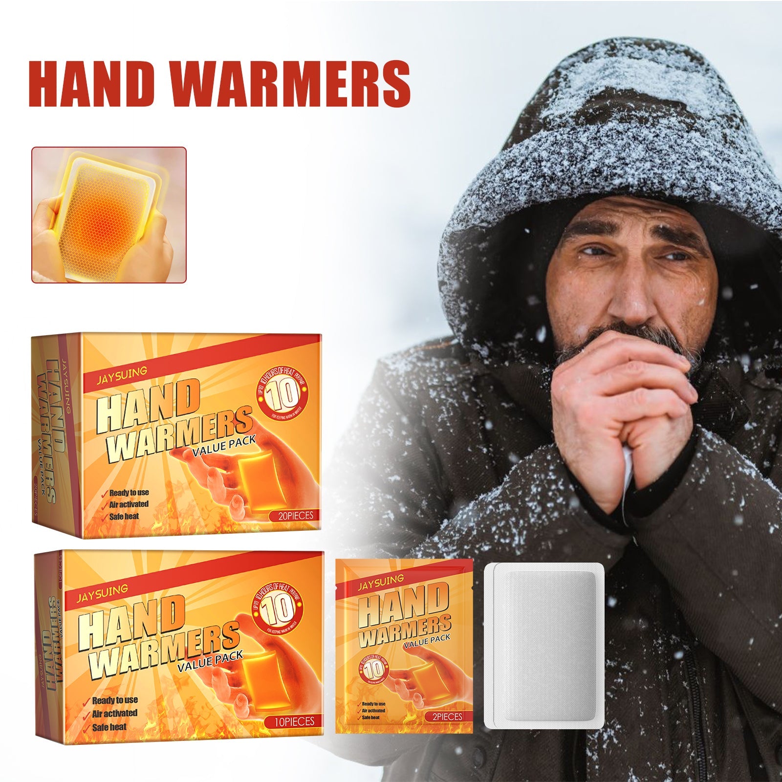 Hand Warmers, Hand Warmer Portable Comfortable Self-Heating Warm Patch Belly Warm Patch Belly Warm Patch - Korvel