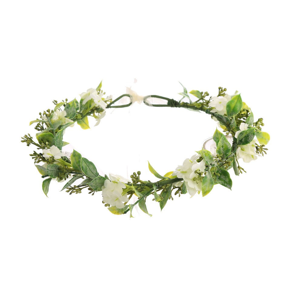 Beach vacation photo wreath headdress bride bridesmaid headdress headdress flower - Korvel