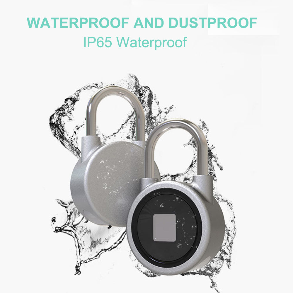 Fingerprint Smart Keyless Lock Waterproof APP Button Password Unlock Anti-Theft Padlock Door Lock - Korvel
