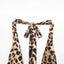 Leopard print halter neck one-piece swimsuit for women - Korvel