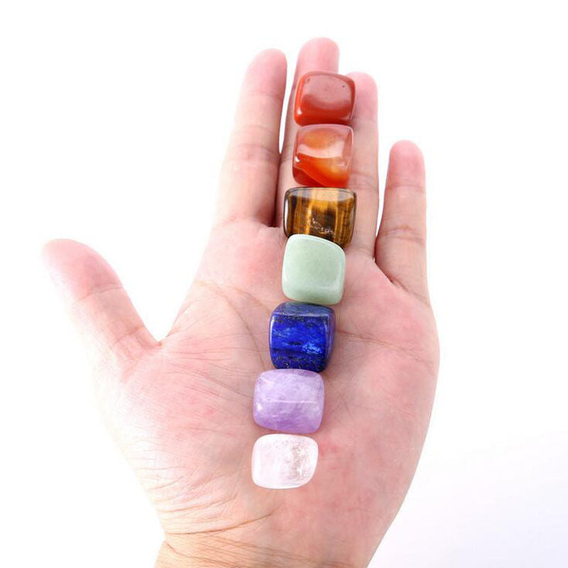 Seven Chakra Stone Set - Polished Healing Crystals