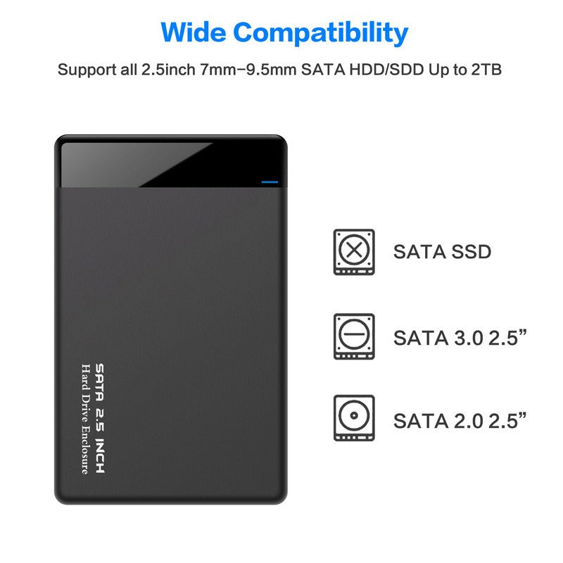 2.5-inch SATA portable hard drive box USB 3.0 portable hard drive protection box - Korvel