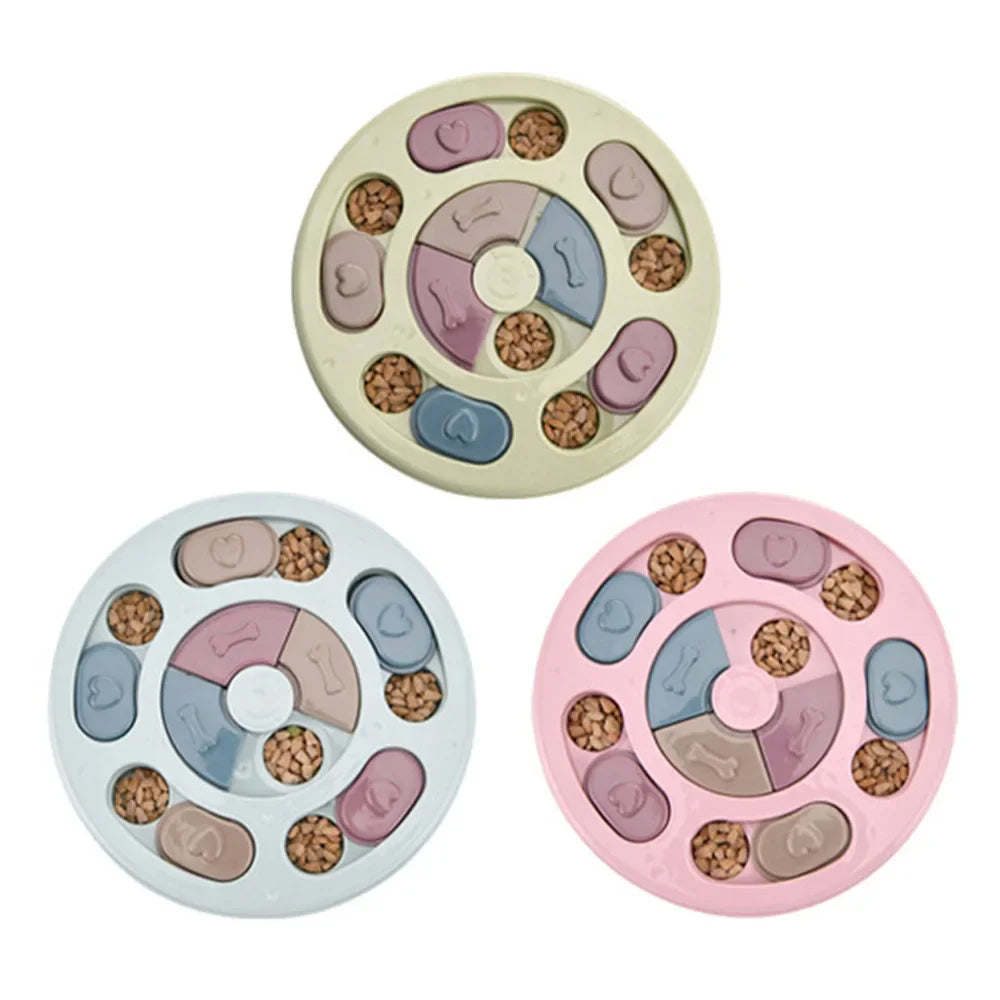 Dog Puzzle Toys Slow Feeder Interactive Increase Puppy IQ Food Dispenser Slowly Eating NonSlip Bowl Pet Cat Dogs Training Game - Korvel