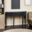 U-Style Distinctive Features of Pine Veneer Console Table with Vertical Stripe Drawer Fronts and Four Legs - Korvel