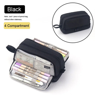 Student essential learning supplies multifunctional large capacity stationery bag pencil case - Korvel