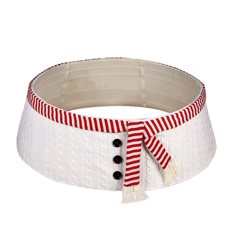 White Christmas shirt, scarf, Christmas tree skirt, Christmas decoration, Christmas tree footband, Christmas tree skirt - Korvel
