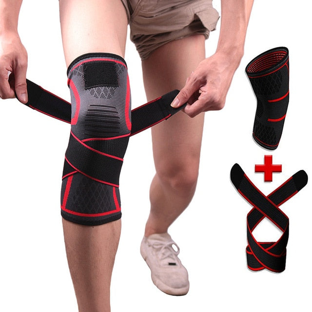 1PC New Band Removable Pressurized Knee Pads Braces Knee Support Crossfit Fitness Running Sports Knee Protector Knee Sleeve - Korvel
