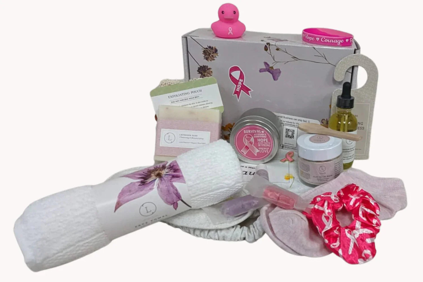 Caja de Regalo de Cuidado para la Conciencia del Cáncer de Mama