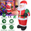 Santas géant gonflable de 1,95 m avec lumières LED