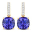Boucles d'oreilles en tanzanite et diamants blancs de 5,64 carats en or 14K