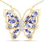 Collar de Tanzanita Genuina de 2.76 Quilates y Circonita Blanca en Plata Esterlina