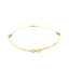 Bracelet de cheville en or bicolore 14k avec cœurs entrelacés