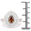 1.64 Carat Chocolate Brown & White Diamond 18K Rose Gold Engagement Ring